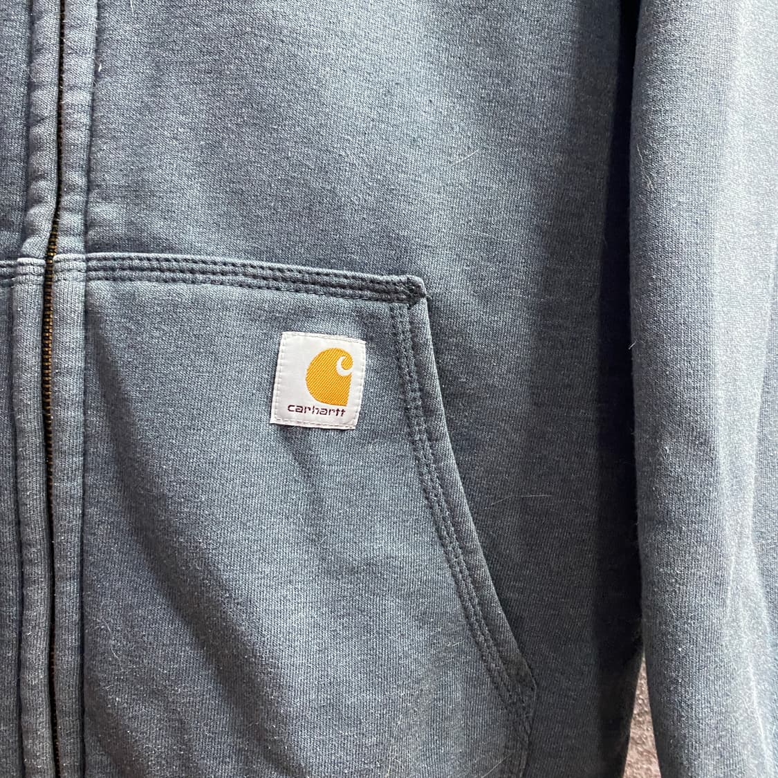 칼하트 로고 헤비웨이트 차콜 후드집업 B3604 상품이미지3
