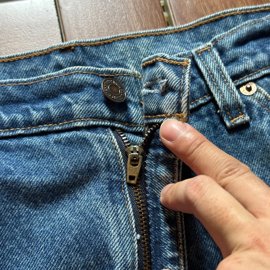 90’s Levi’s 505 orange tab denim pants 상품이미지6