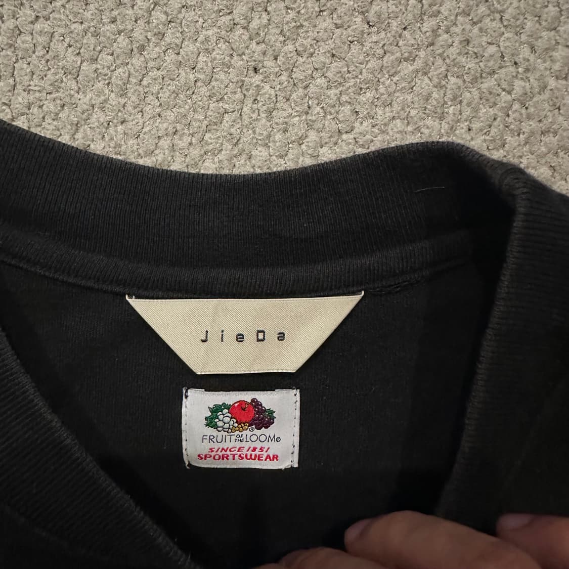 지에다 JieDa 비대칭 가오리핏 티셔츠 상품이미지4