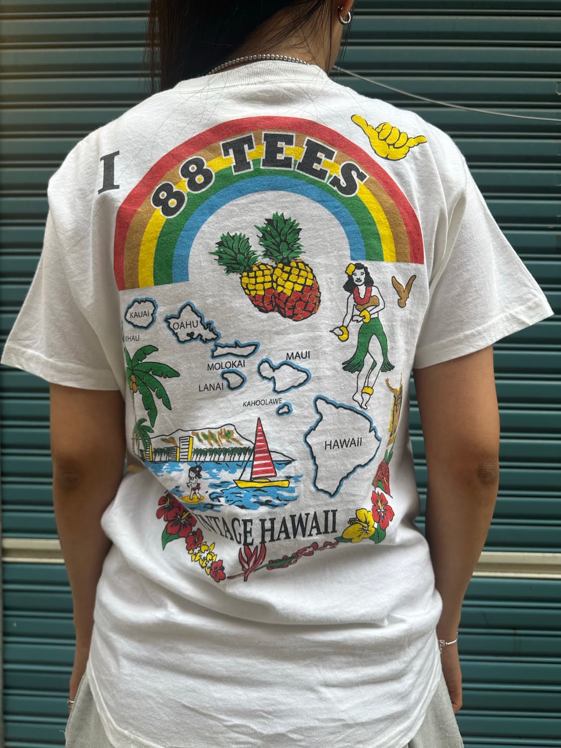 88 Tees Hawaii logo print cotton T-shirt 상품이미지3