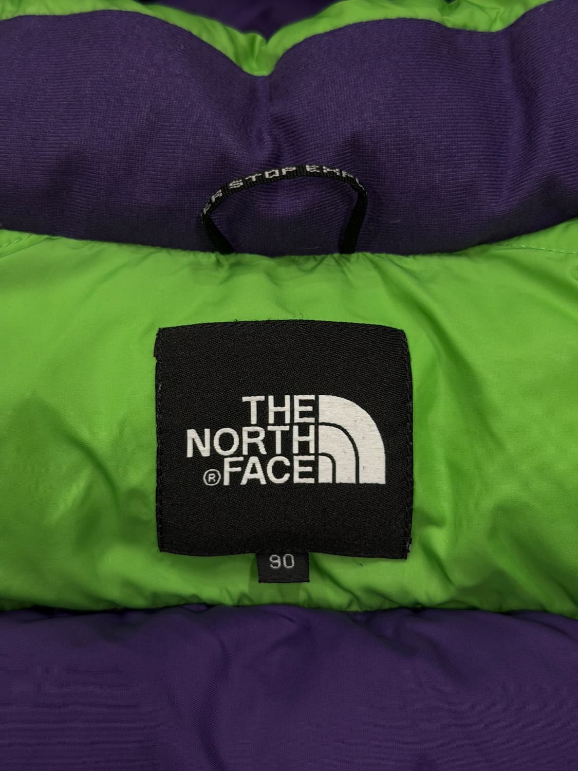 노스페이스 빈티지 미노이 눕시700 그린 연두 후드 숏패딩 L 90 상품이미지7
