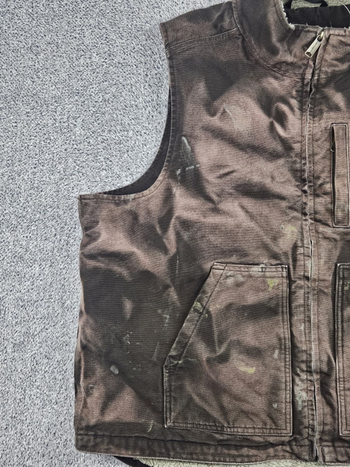  칼하트 다잉 워시드 커스텀 캔버스 워크 베스트 (2XL) / 10365 상품이미지5