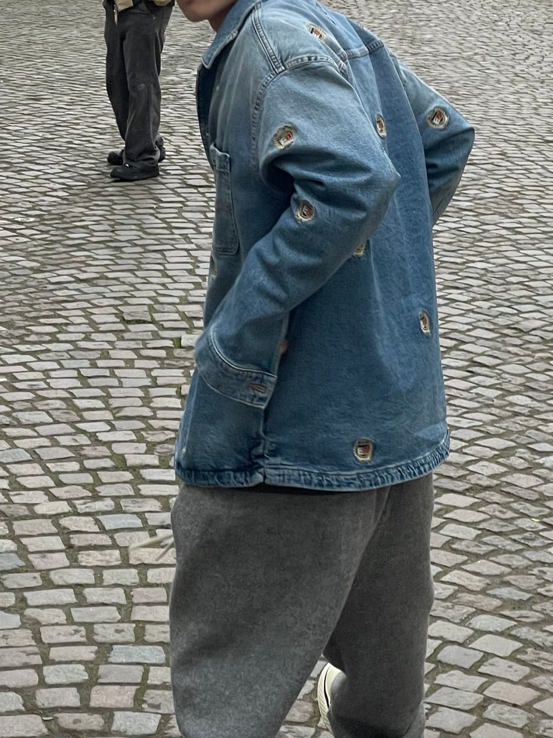 타미힐피머 로고 패턴 세미 롱 청자켓 상품이미지3