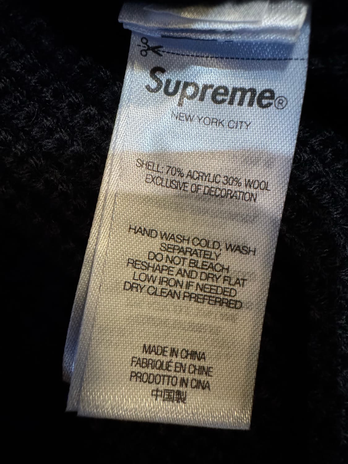 [XL] 슈프림 스몰 박스 폴로 스웨터 블랙 - 25FW 상품이미지5