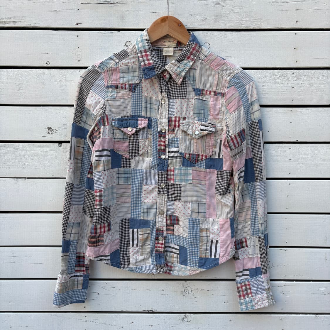 Polo 폴로 진스 패치워크 셔츠 상품이미지1