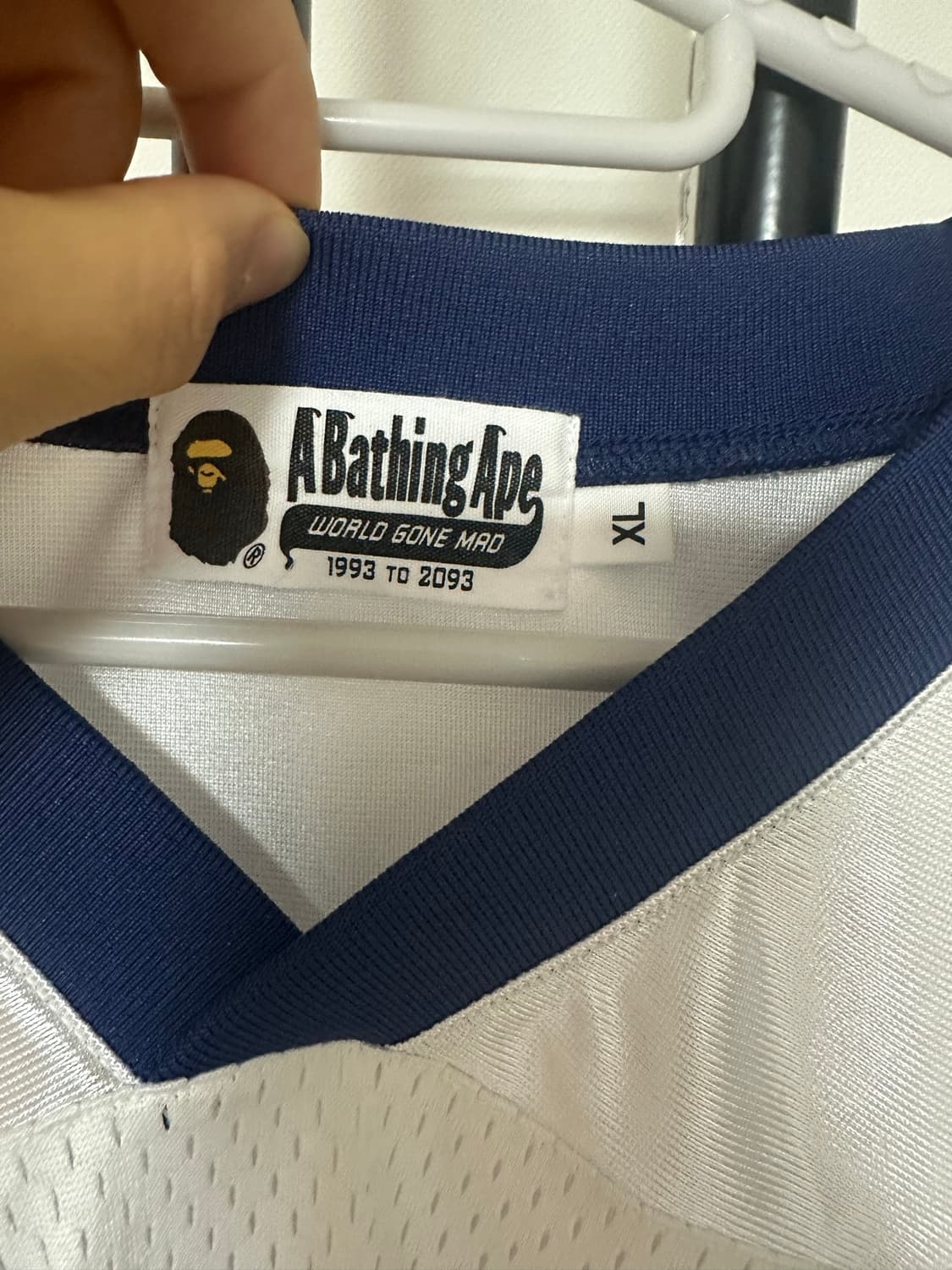 베이프(BAPE) 풋볼 저지 화이트 -XL사이즈 상품이미지7