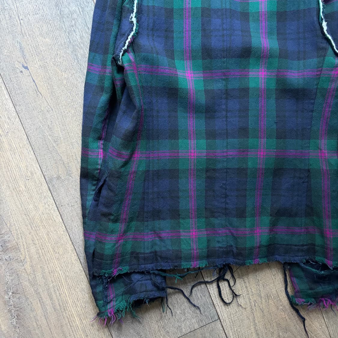 Check Closing Detail Distressed Jacket 상품이미지8