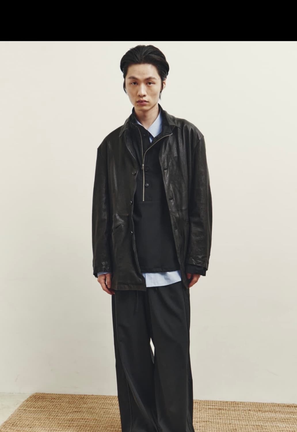 유스 워시드 레더자켓 Lsize 시착상품 상품이미지1