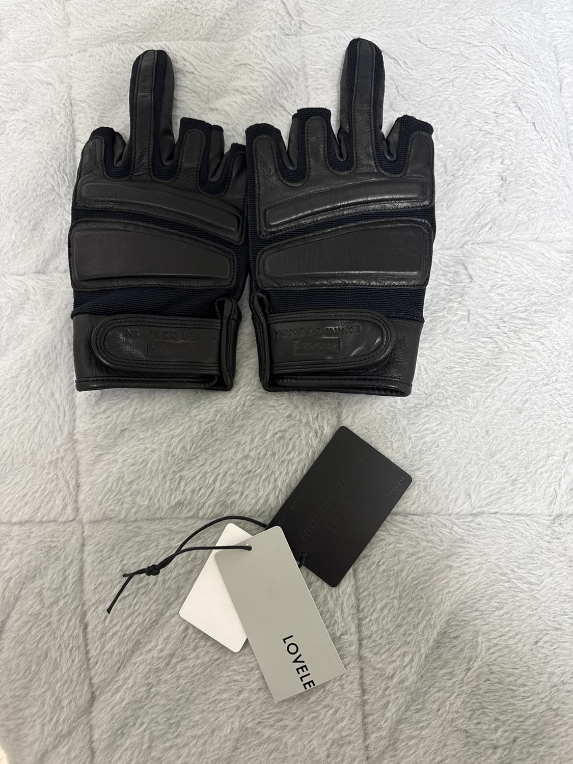 (레어) 슈프림 x 넘버 나인 레더 글러브 블랙 상품이미지4