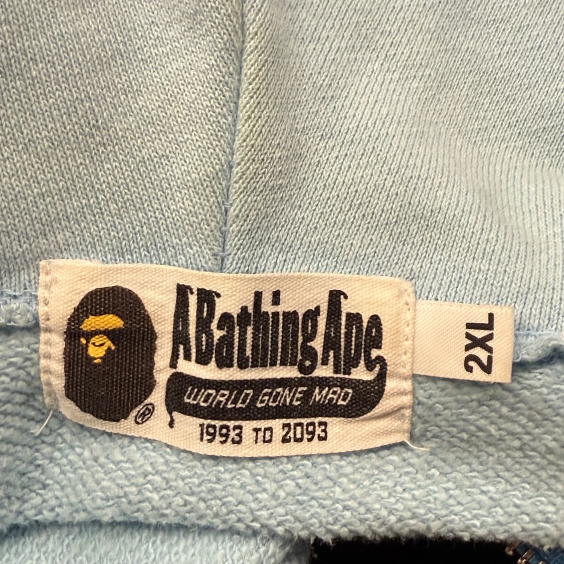 베이프 스카이블루 하늘 샤크 카모 밀리터리 풀 집 후드집업 상품이미지6