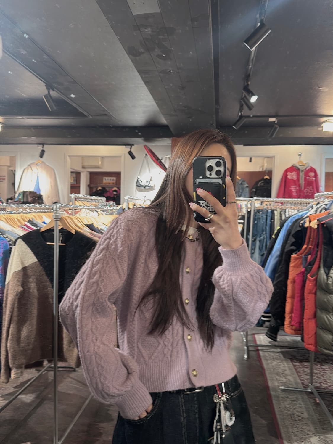 IM 잇미샤 케이블 꽈배기 니트 가디건 S 상품이미지7