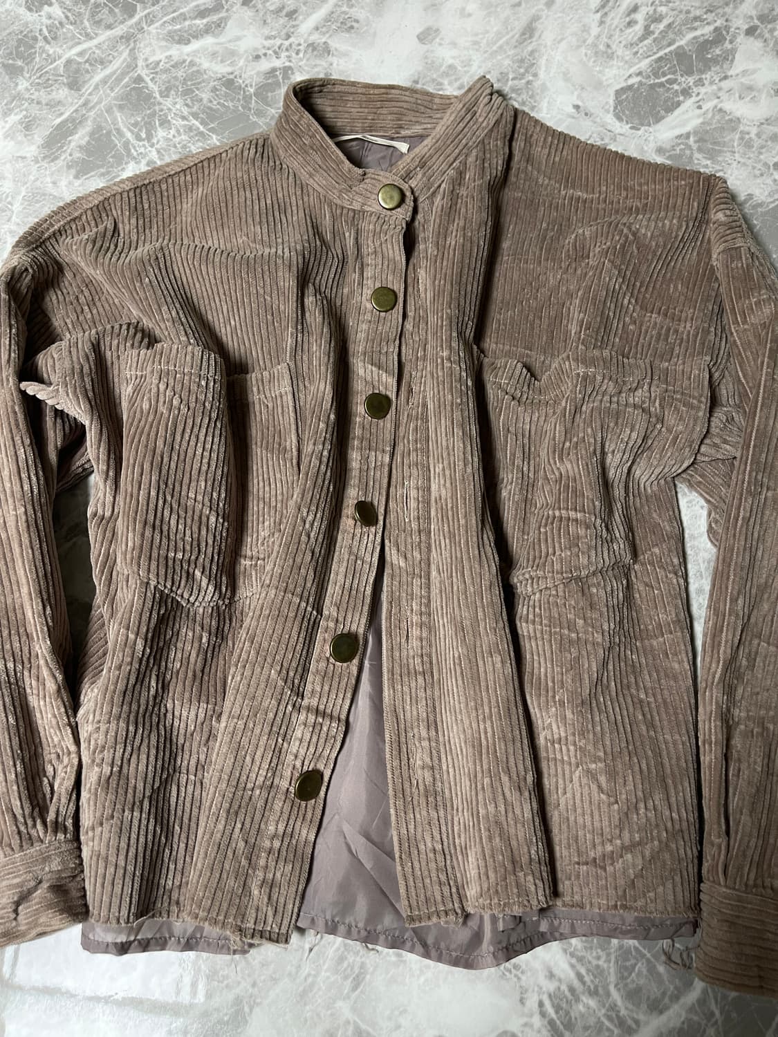 corduroy neck button jacket 상품이미지2