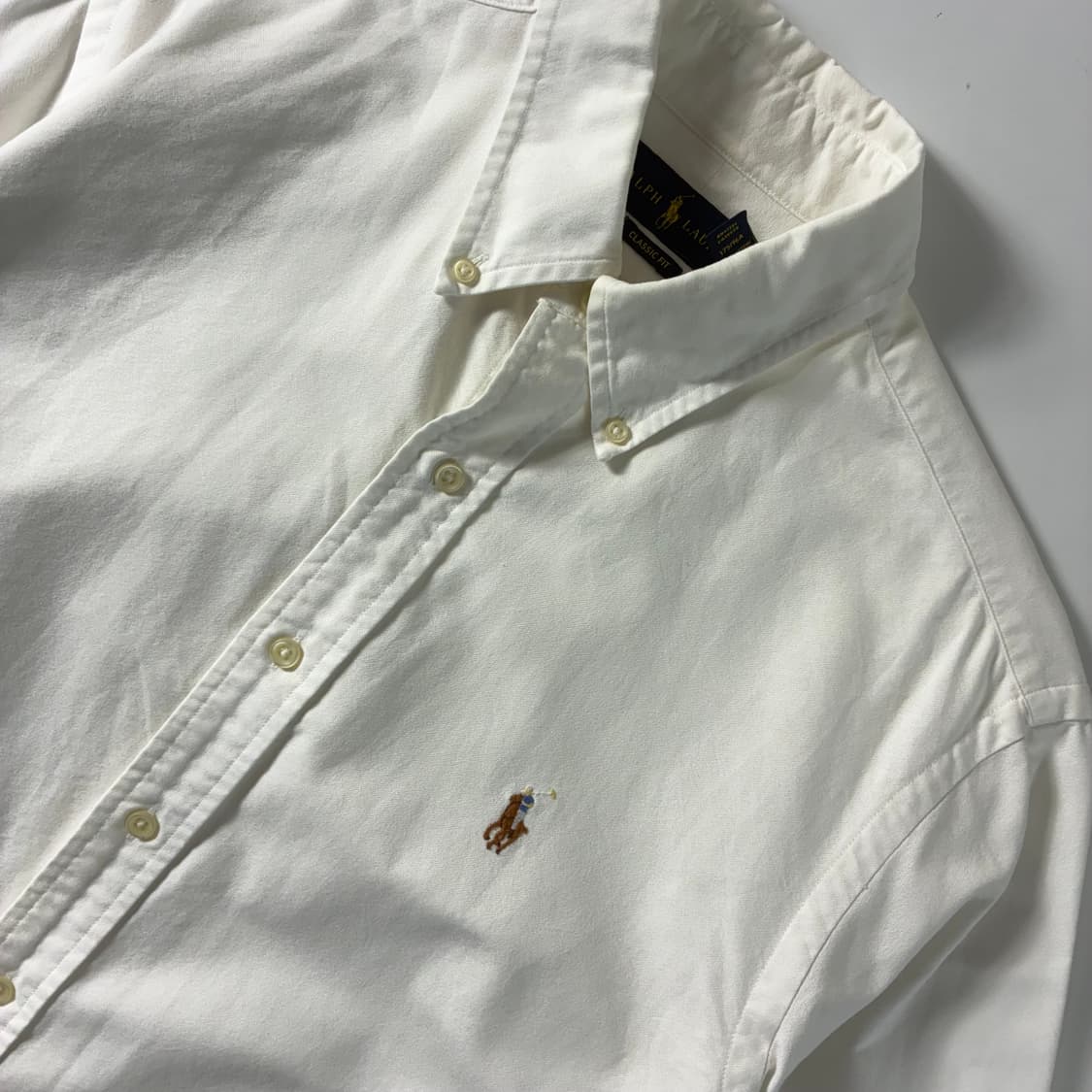 Polo  폴로 랄프로렌 자수 코튼 화이트 옥스퍼드 셔츠  상품이미지3