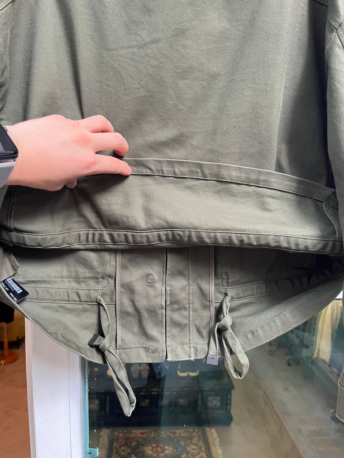 Massimo dutti 우먼 카키 크롭 워크 자켓 L 상품이미지7
