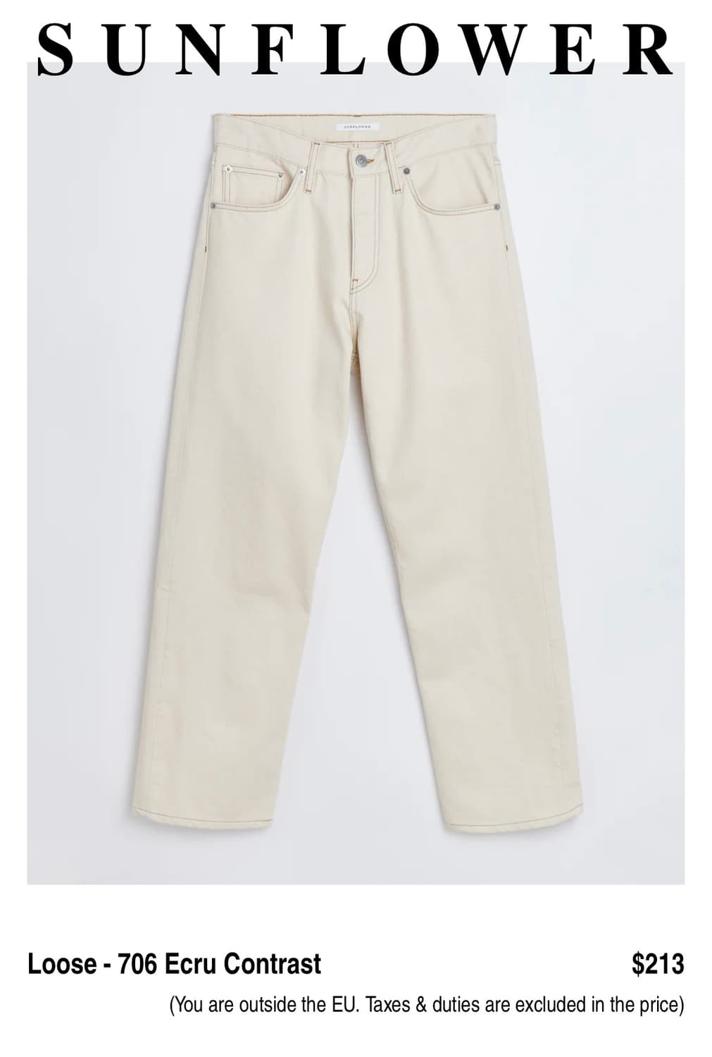 Sunflower loose denim 상품이미지1