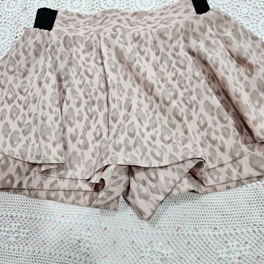 연핑크 레오파드 치마바지 큐롯팬츠 상품이미지4