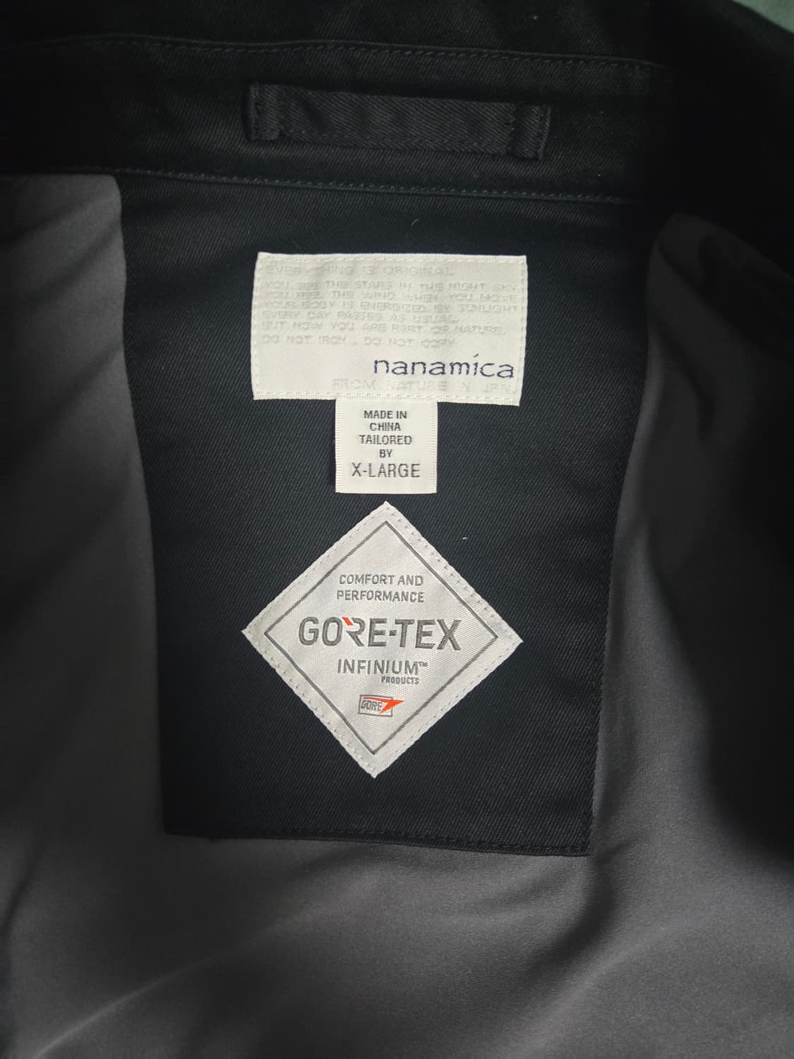 나나미카 고어텍스 인피니움 치노 크루 자켓 XL 블랙 상품이미지3