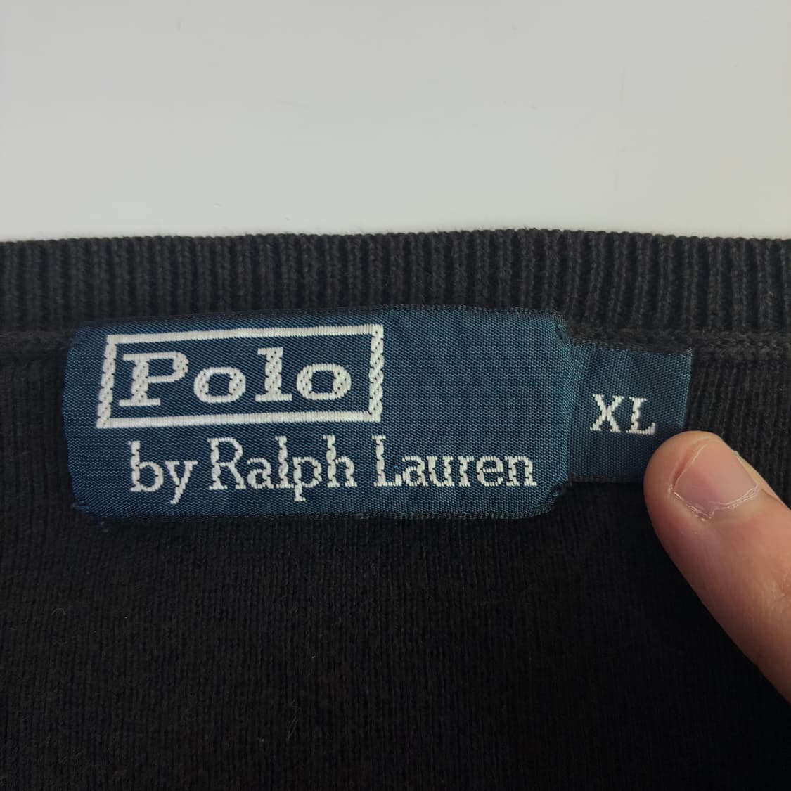 Polo 폴로 랄프로렌 블랙 코튼 V넥 니트 상품이미지4