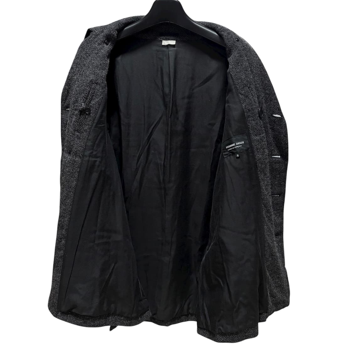 [M] 꼼데가르송 옴므 듀스 해링본 울 피코트 상품이미지5