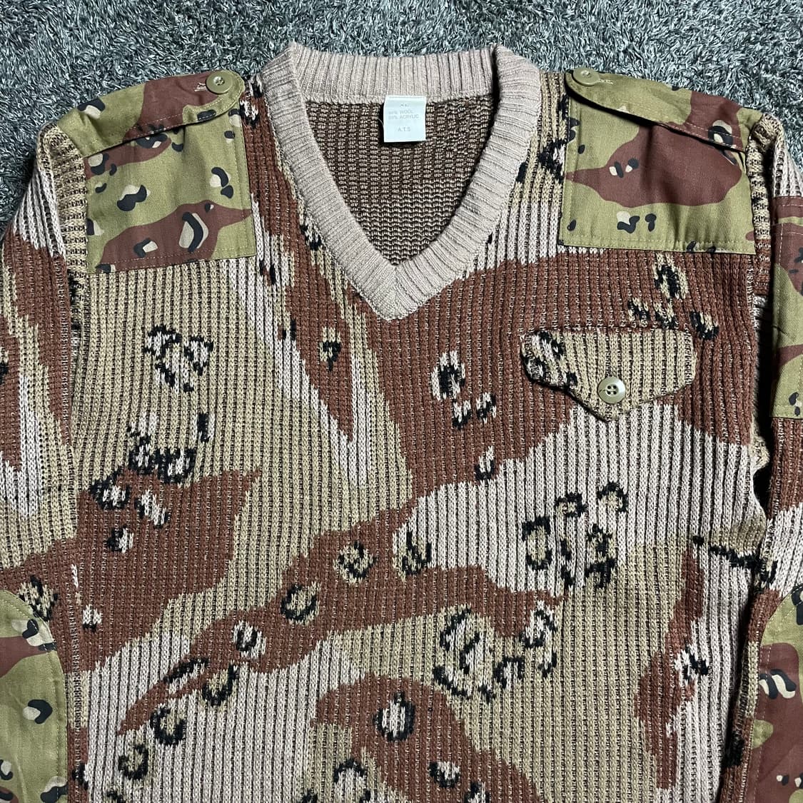 빈티지 데저트 카모 컴뱃 니트 상품이미지3