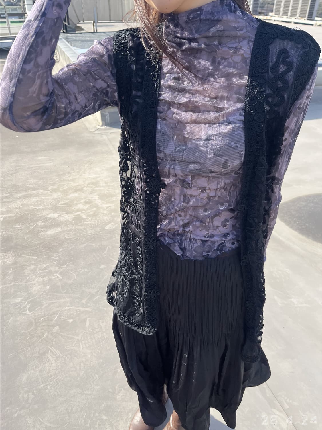 Purple Mesh Top 퍼플 메쉬 탑 상품이미지2