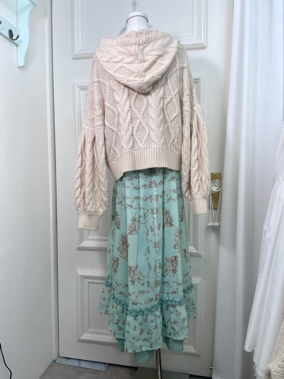 ivory twist hook closed hoodie cardigan 상품이미지4