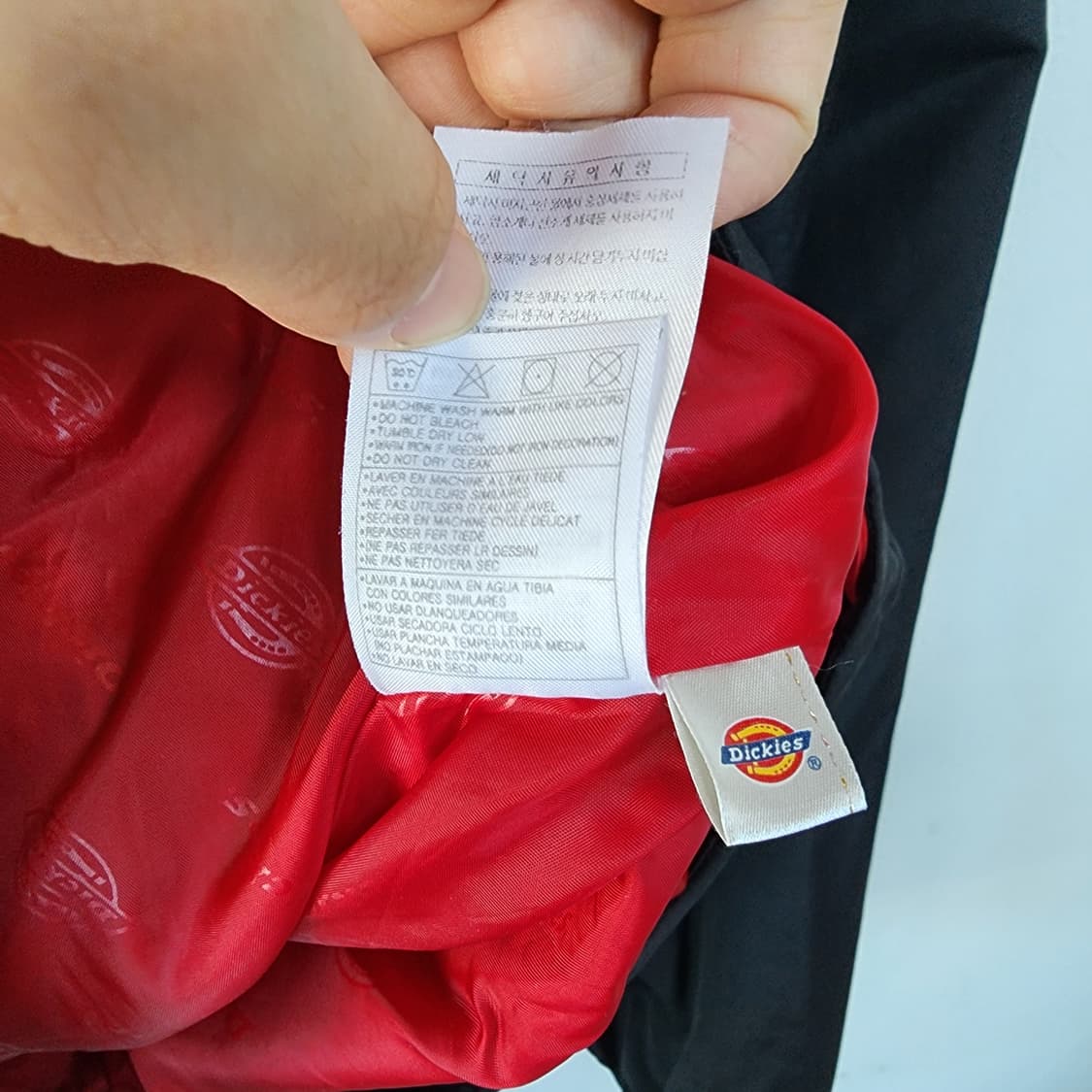  디키즈 바람막이 자켓 블랙 레드 상품이미지9