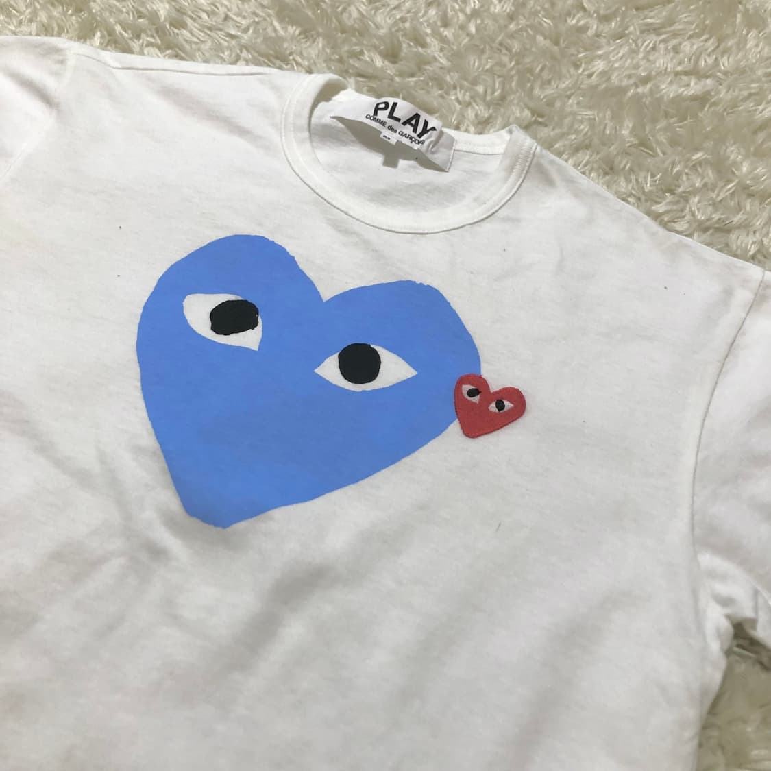 꼼데가르송 반팔 티셔츠 하트 스카이블루 상품이미지2