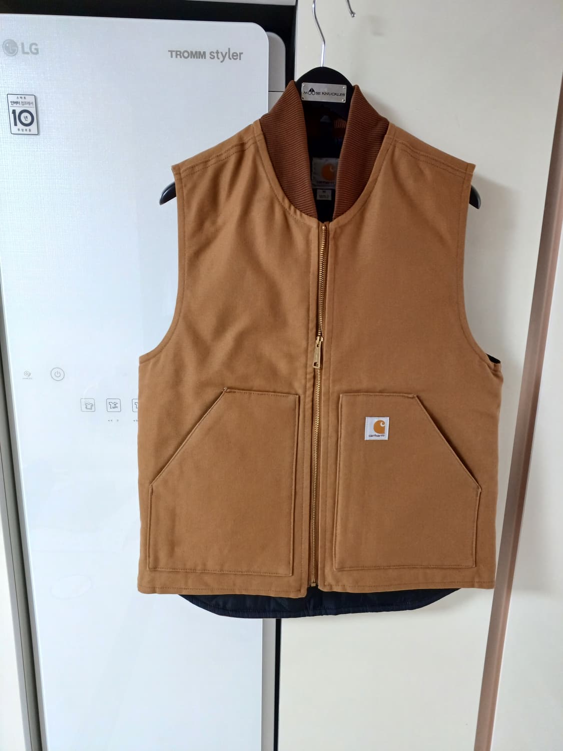 칼하트 carhartt - 브라운 캔버스 퀄팅 베스트 (국내100) 상품이미지2