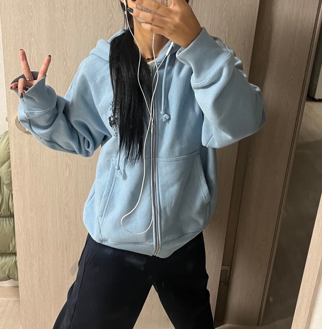 스투시 후드집업 슬레이트 s 상품이미지4