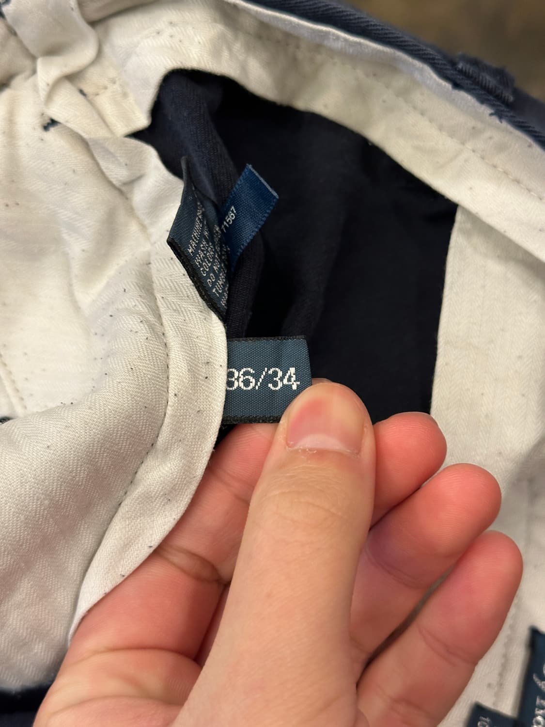 90s 폴로 랄프로렌 투턱 네이비 치노팬츠 38x34 상품이미지7