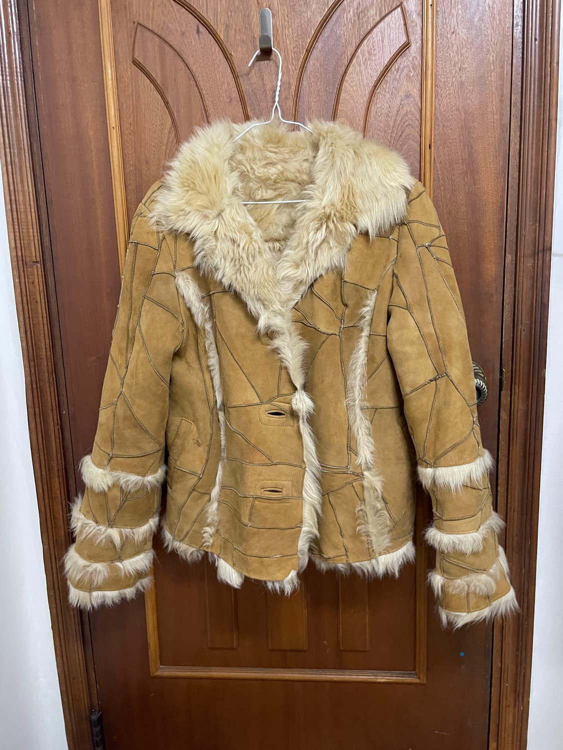 Vintage 토스카나 스웨이드 무스탕 리얼양털 상품이미지1