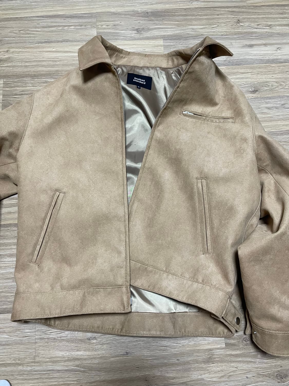 무신사 스탠다드 신세틱 스웨이드 워크 재킷 베이지 XL 상품이미지1