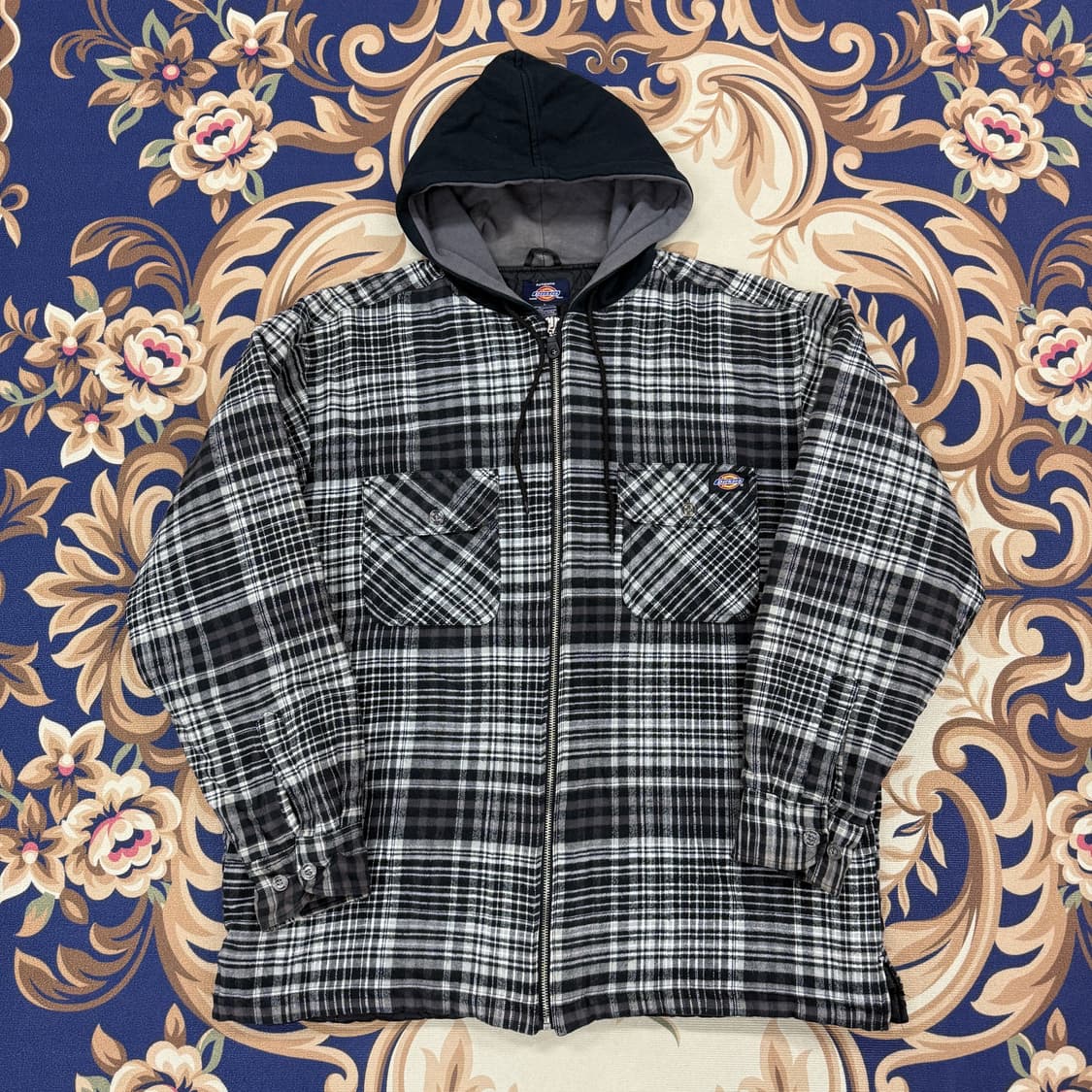 (L)디키즈 Dickies 체크 후드집업 상품이미지1