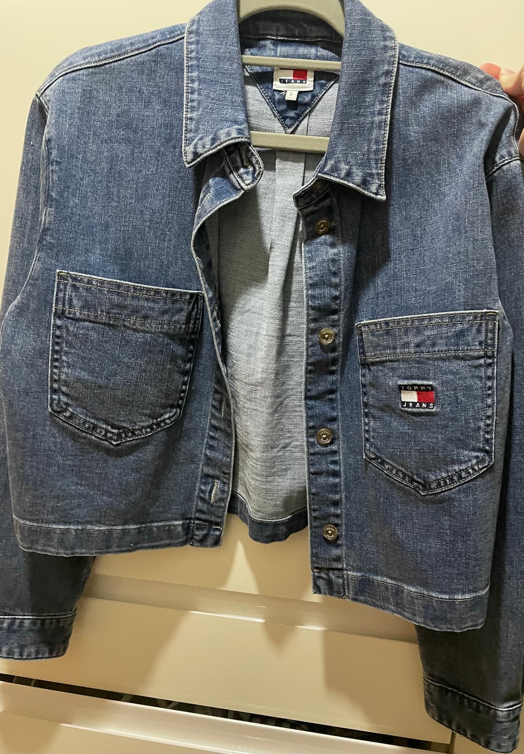 타미진스 크롭 청자켓 상품이미지1