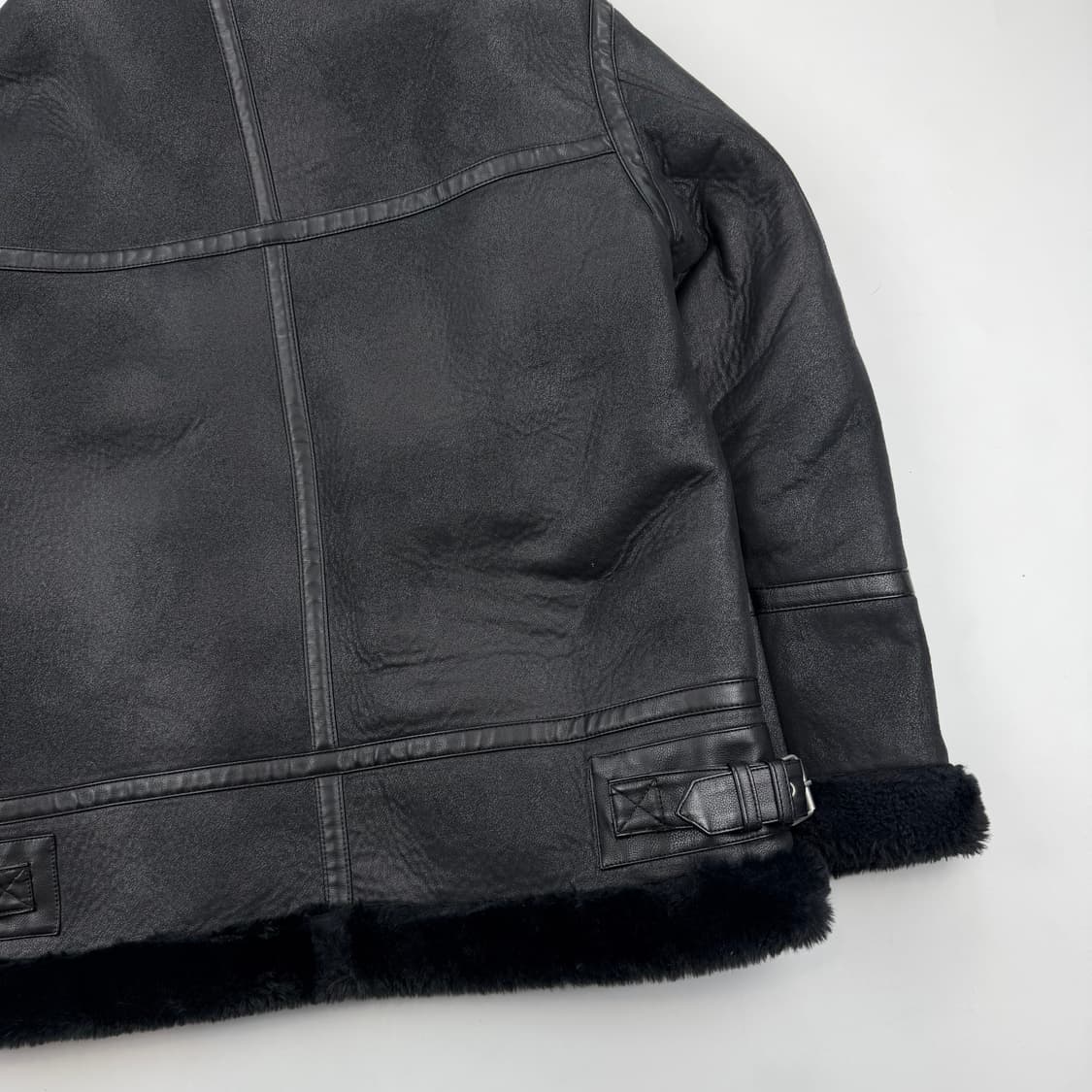 미나브 레더 스트랩 무스탕 자켓 상품이미지10