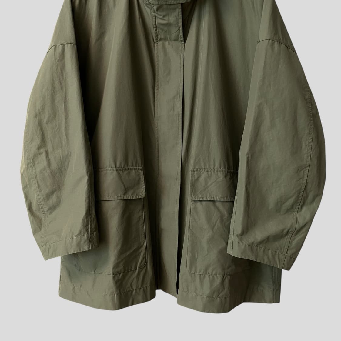 (여성L)유니클로C 스탠드카라 오버사이즈 코트 상품이미지4