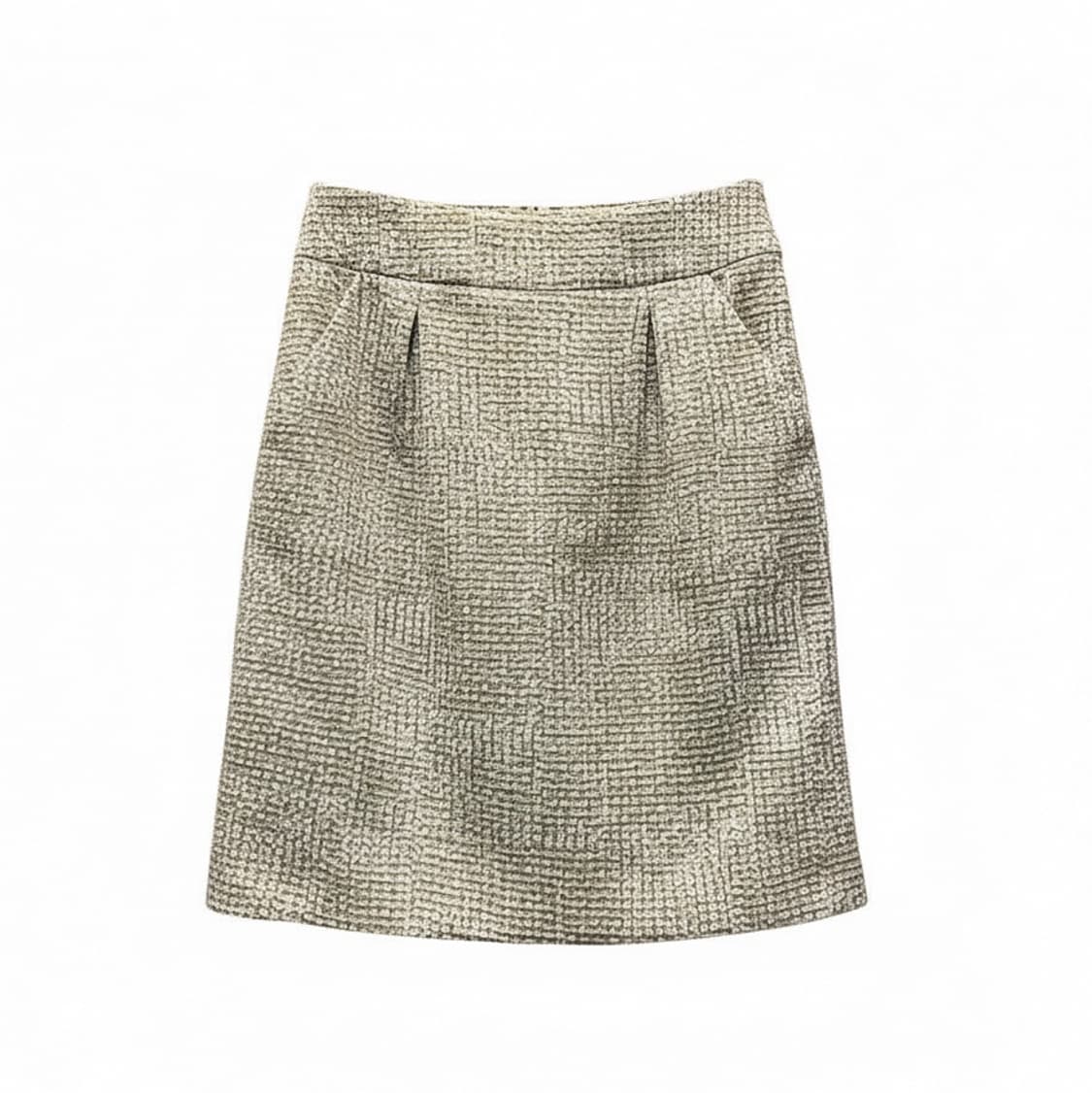 JPN VINTAGE 미니 스커트 텍스처위브 핀턱 디테일 아이보리 상품이미지1