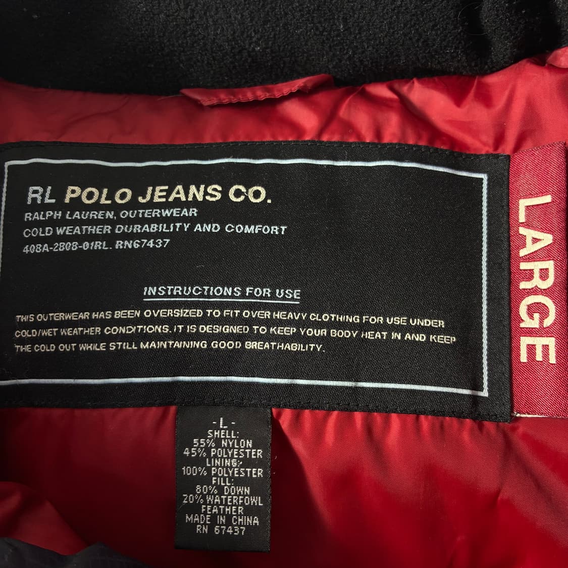 Polo jeans 폴로진스 90‘s 구스다운 랄프로렌 패딩 상품이미지8