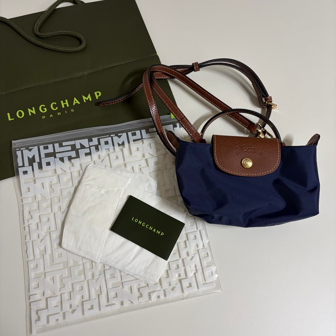 롱샴 르 플리아쥬 오리지널 미니 핸들 파우치 상품이미지2