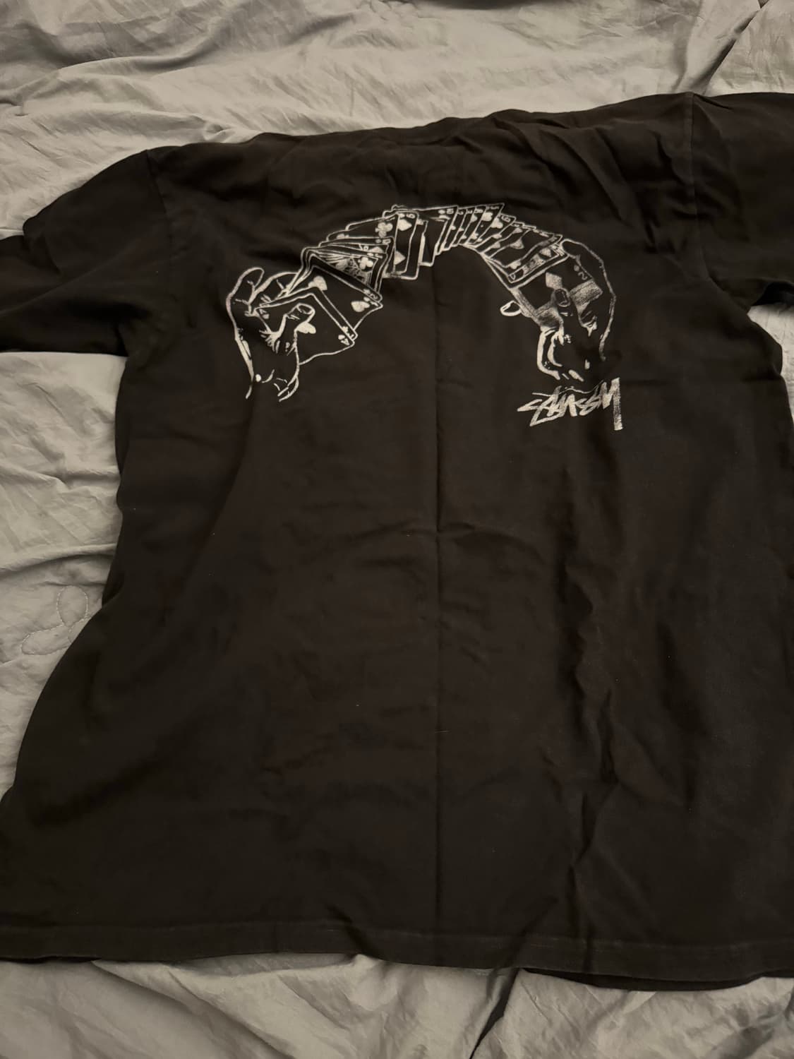 스투시 블랙 반팔 티셔츠 카드 그래픽 L 상품이미지2