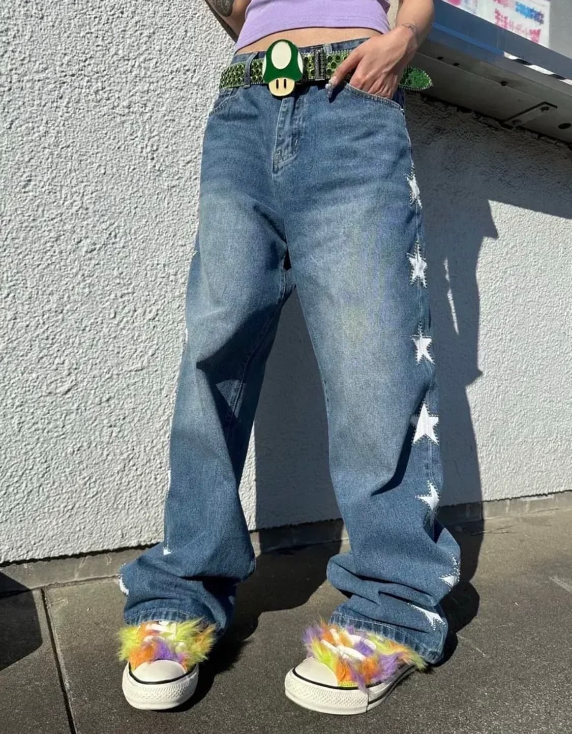 srrybabe 별 바지 갸루 상품이미지3