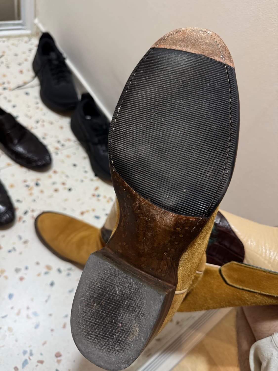 Nick fouquet x Lucchese white sand boots 상품이미지4