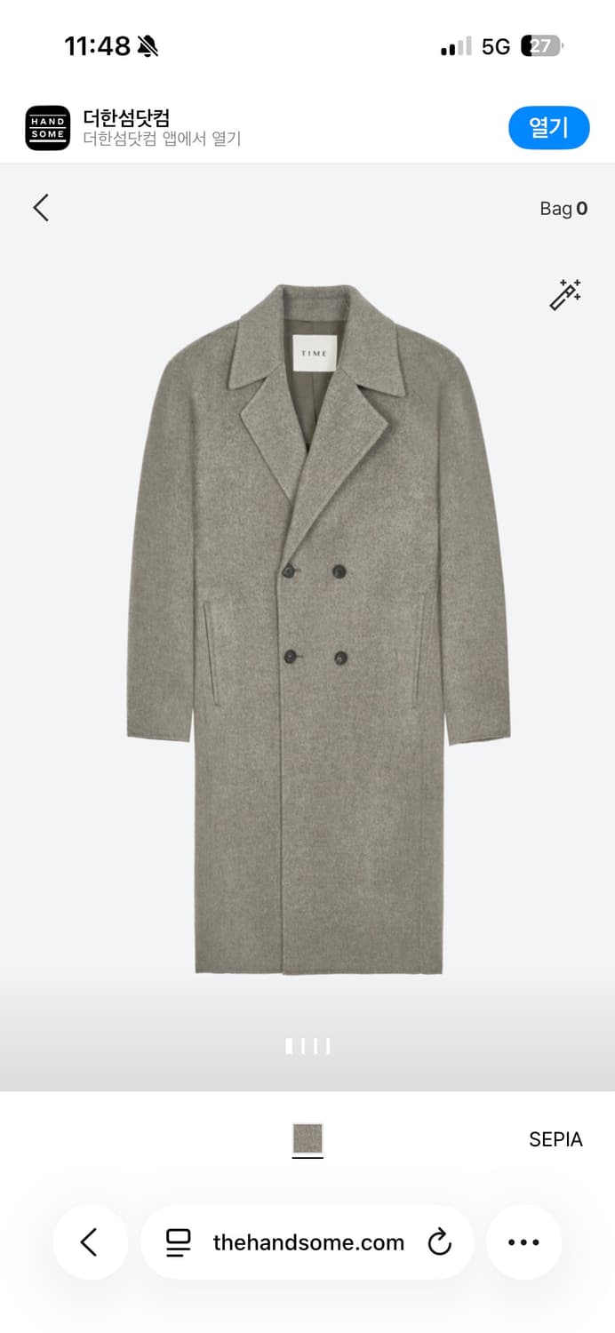 타임옴므 24fw 더블 코트 완전 새제품 상품이미지1