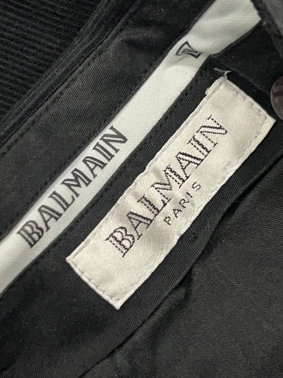 발망 빈티지 코듀로이 투턱 테이퍼드 핏 팬츠 블랙 상품이미지5