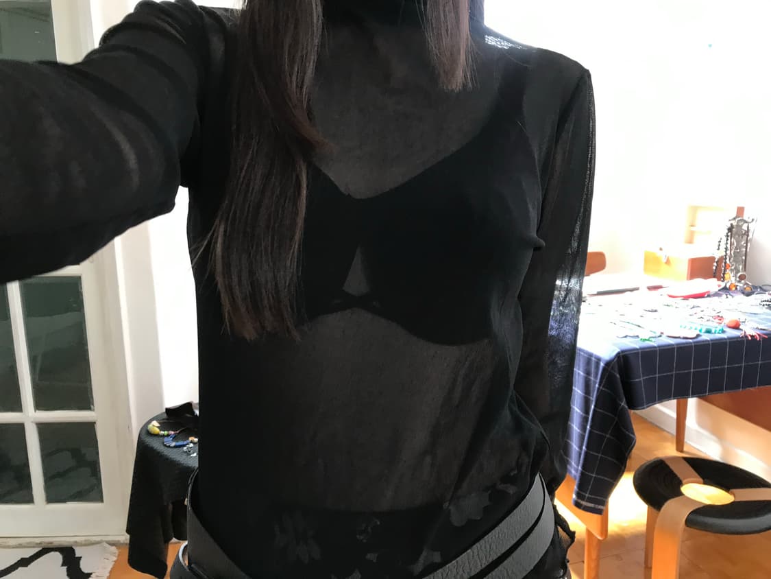 vintage black mash top 상품이미지1