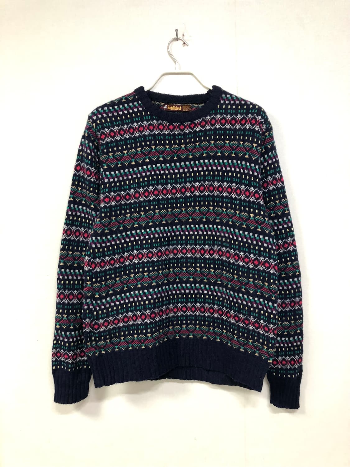 미국 usa) Saddlebred 울혼방 페어아일 에스닉패턴 니트 스웨터 상품이미지1