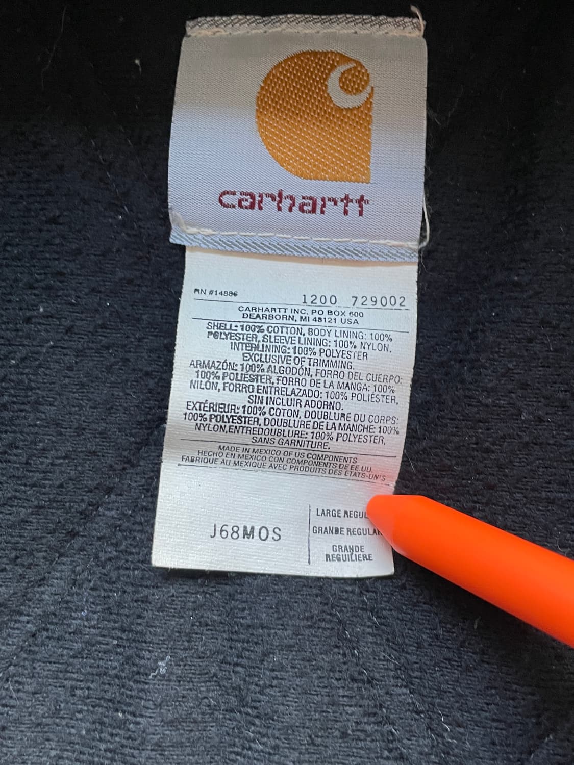 칼하트 J68 mos 모스 액티브 샌드스톤 J130 상품이미지3