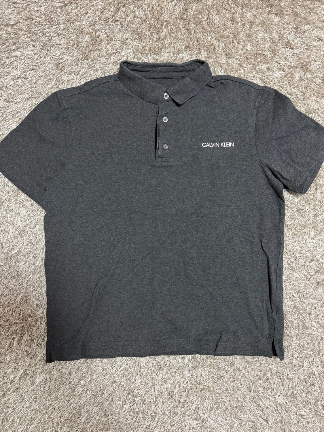 [XL] 캘빈클라인 반팔 카라티 그레이 상품이미지2