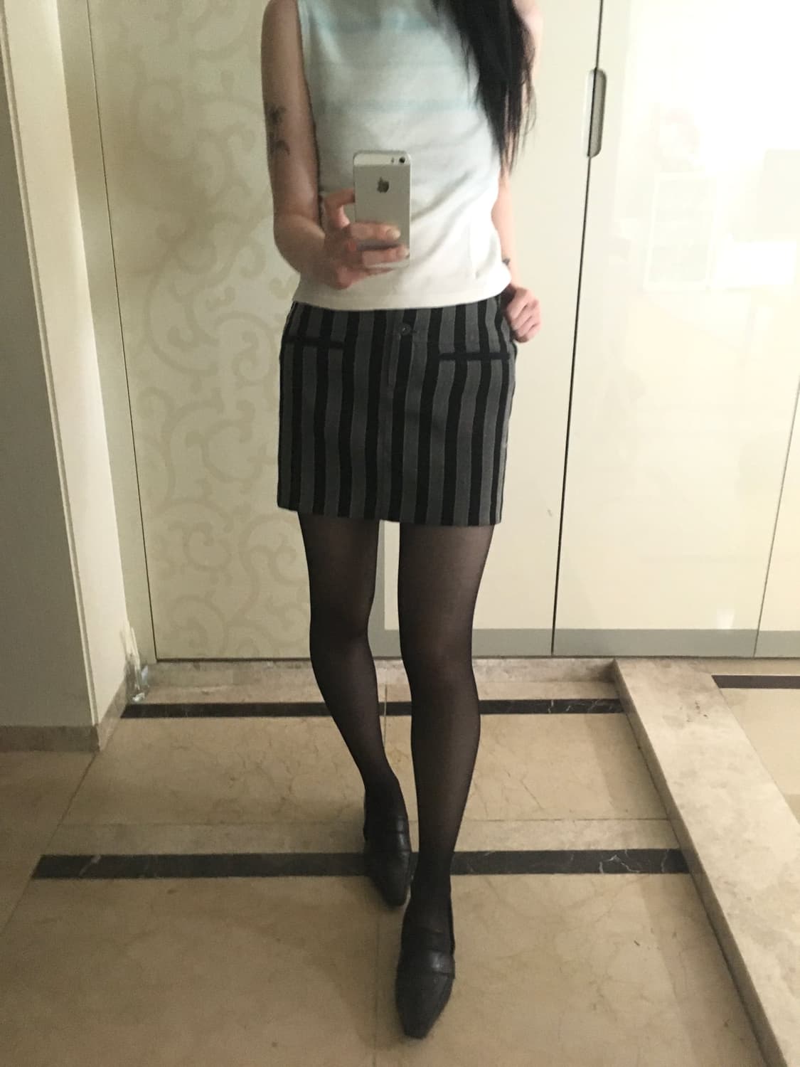 Stripe pattern mini skirt 상품이미지1